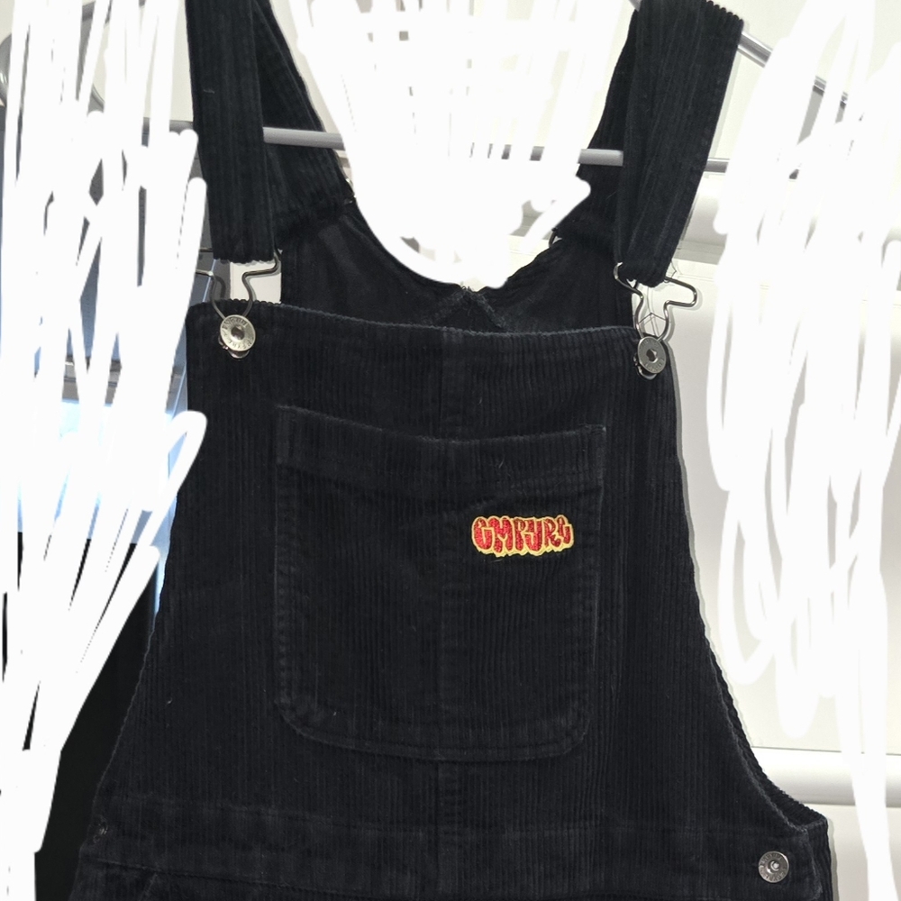 Black Corduroy Overalls